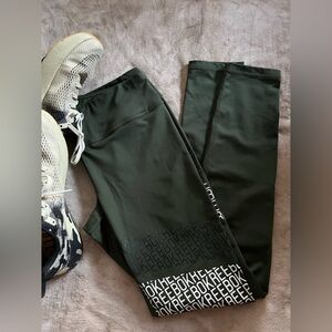 Reebok Forest Green Moss Full Length Leggings M